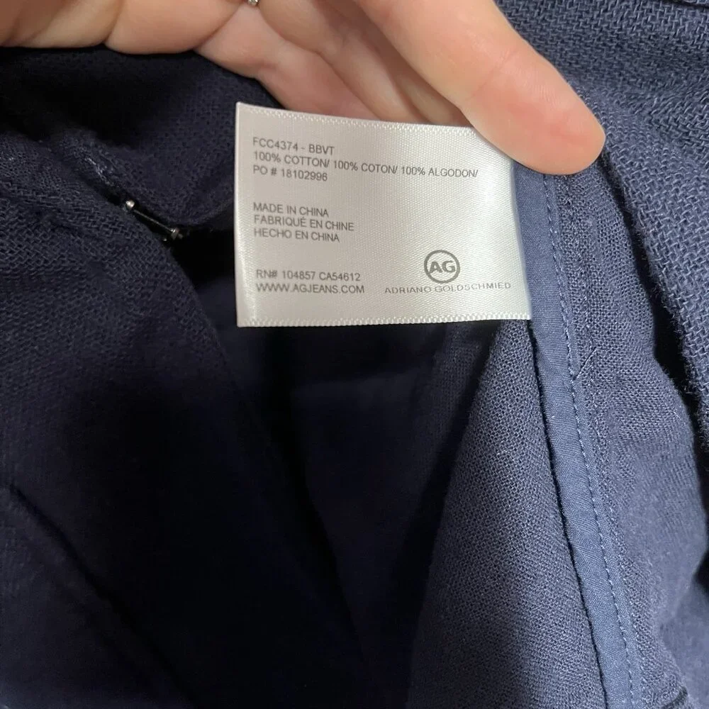 AG Adriano Goldschmied NWT Maura Oversized Navy Blue Blazer Jacket Size‎ XS/S